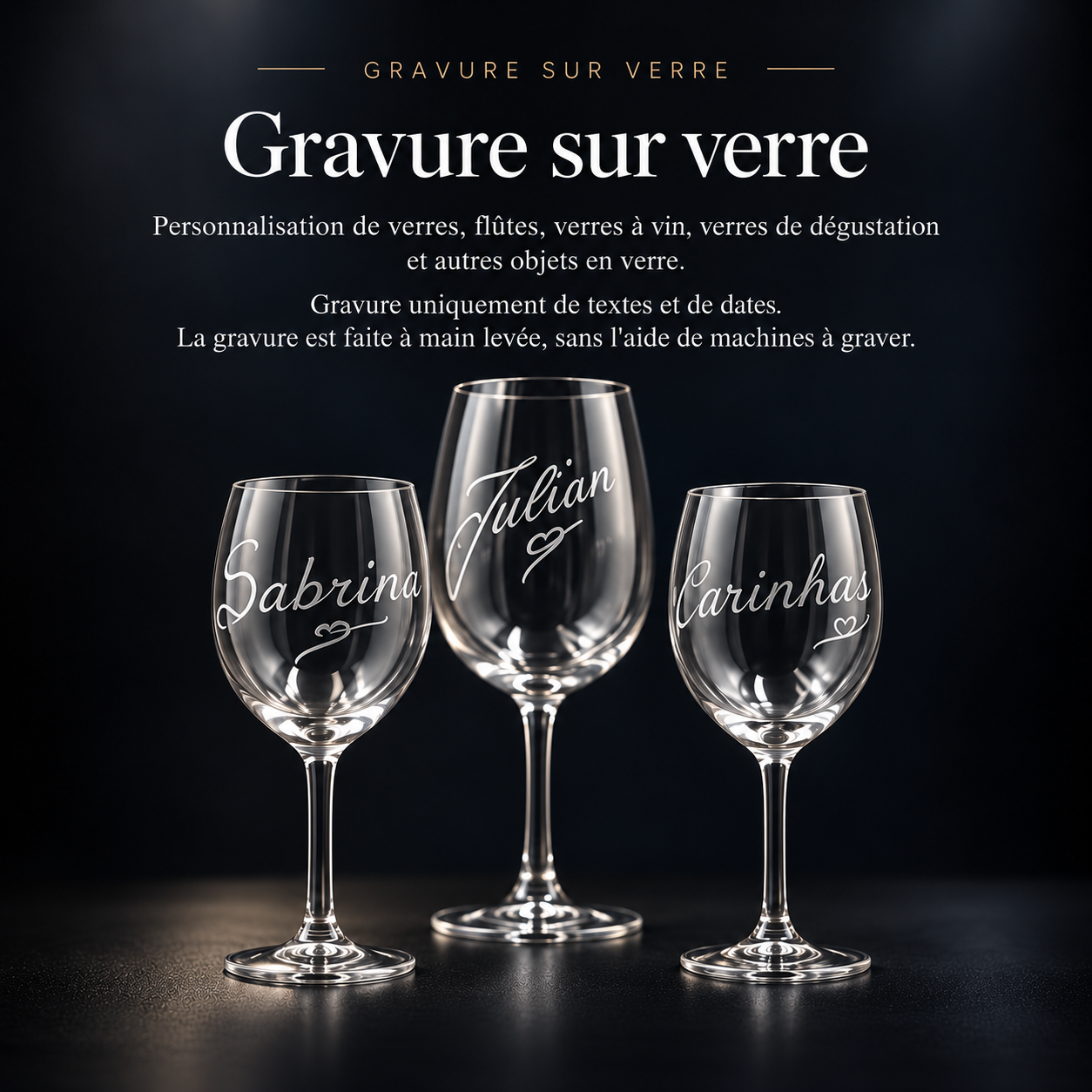 Gravure personnalisée sur verre
