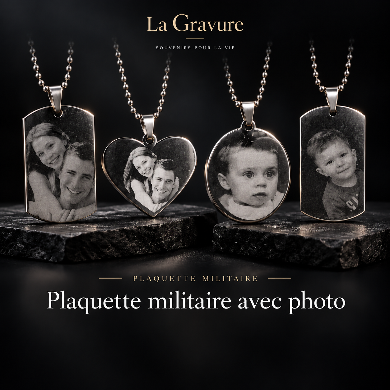 Plaquette militaire personnalisée avec photo