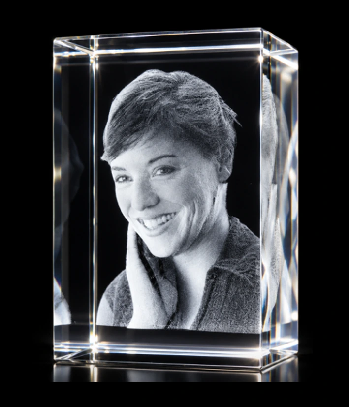 Cube cristal 3D  – 50×80×50mm